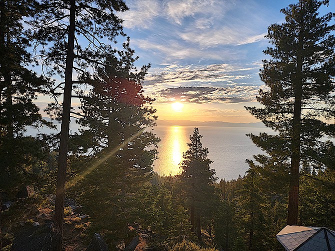 The sun sets over Lake Tahoe after the longest day of the year on Thursday evening in this photo taken by Cave Rock resident June Shafer.