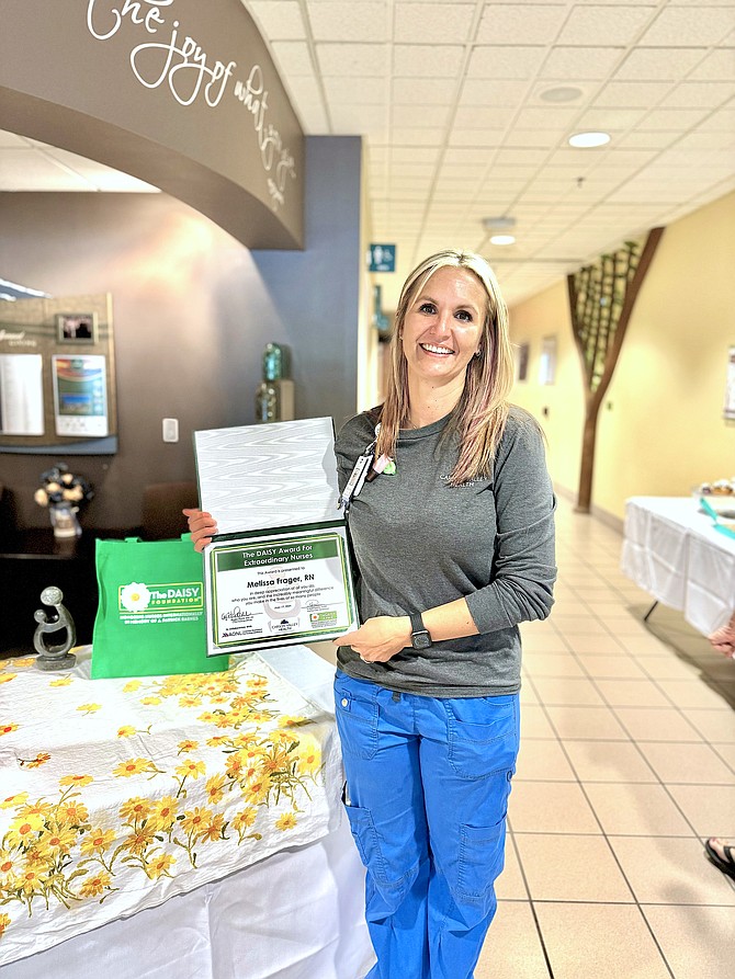 Emergency Registered Nurse Melissa Frager was the recipient of the Daisy Award for her kindness, dedication, support, and leadership within her department and to the patients she treats.