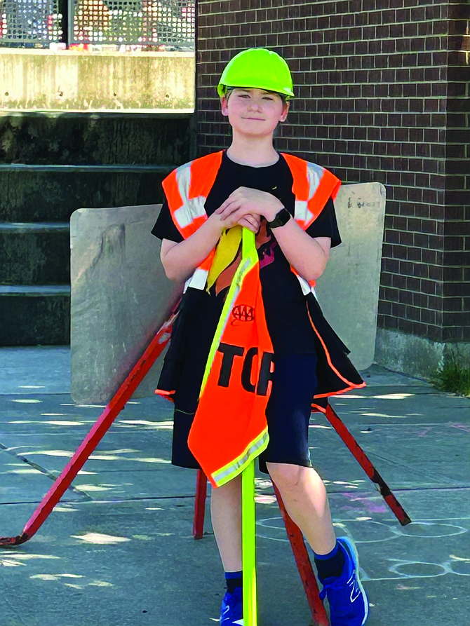 Wolf Geide, 11, was inducted into Washington’s AAA Safety Patrol Hall of Fame.