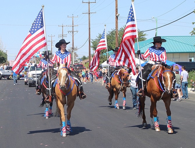 A horse group from the Lahontan Valley participates in the 2023 parade.