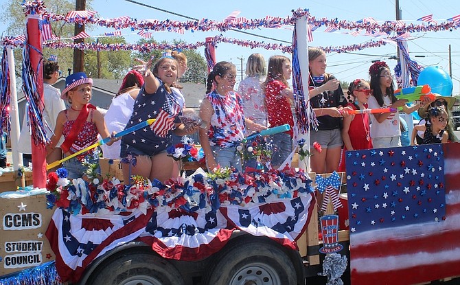 Churchill County Middle School participates in the 2023 Fourth of July parade.
