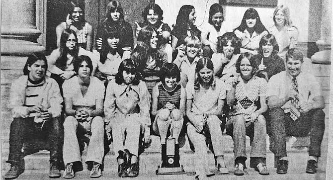 The 1974 Fallon girls track and field team won the school’s first girls state championship after Title IX was passed. Both the 1974 and 1975 girls track and field teams will be inducted into the Greenwave Hall of Fame in September.