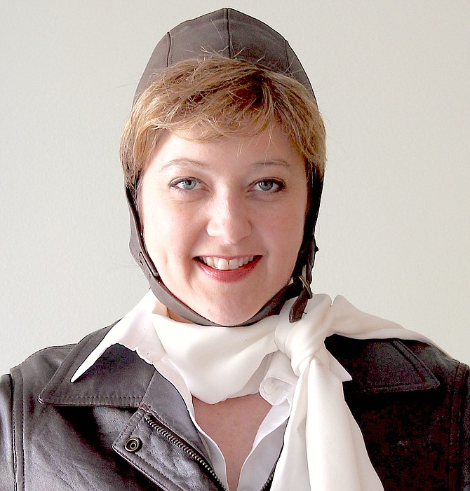 Leslie Goddard portrays Amelia Earhart.
Photo special to The R-C