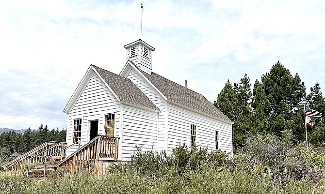 The Old Webster School stands overlooking Markleeville on Sunday.