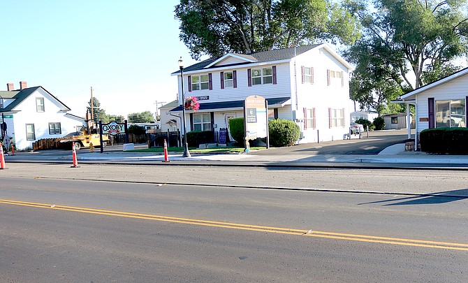 New asphalt has been laid down on the northbound lanes of Main Street in Gardnerville.