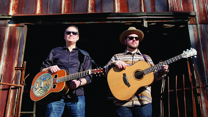 Rob Ickes & Trey Hensley perform at Oats Park’s Centennial Stage on Aug. 17 as part of the Fallon All-Community Reunion.