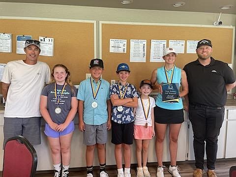 The winners of the Doug Maddox Memorial junior golf tournament included Jillian Bell, Kea Cabatbat, Owen Korinek, Emma Jones and overall champion Katie Cassinelli.