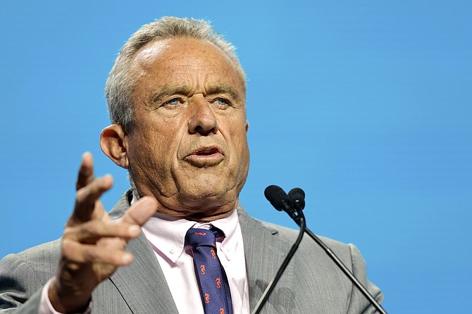 Independent presidential candidate Robert F. Kennedy Jr. delivers a keynote speech at the FreedomFest Vegas event on July 12, 2024, in Las Vegas.