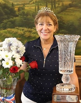 Terri Ianaro poses for a photo after winning the 2024 Genoa Lakes ladies golf club President’s Cup tournament.