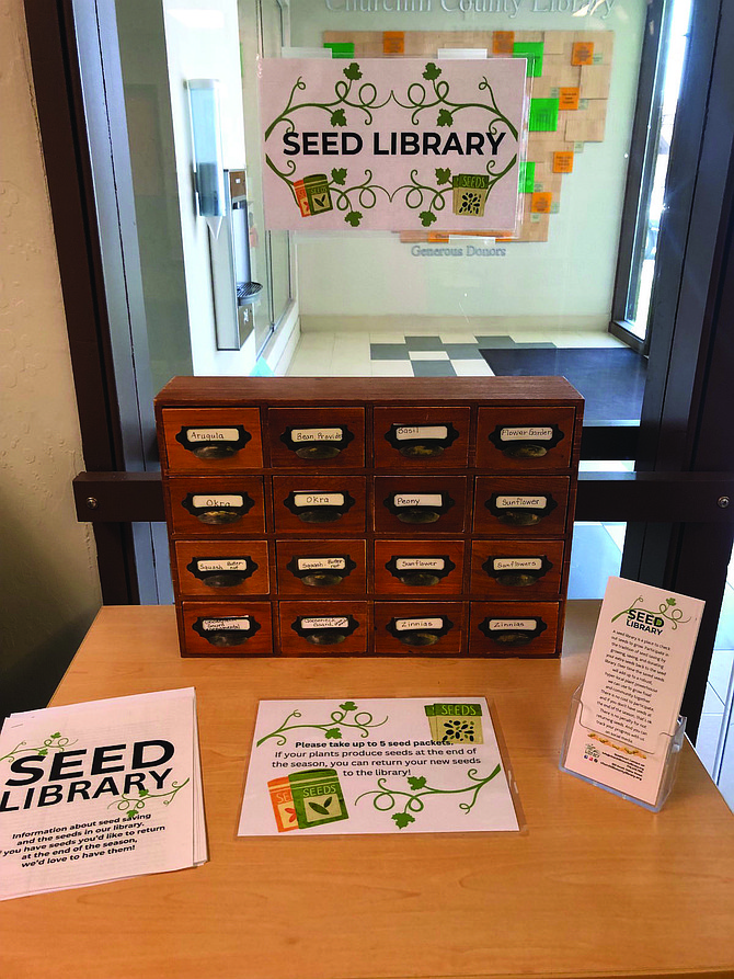 The Churchill County Library has implemented a seed library.