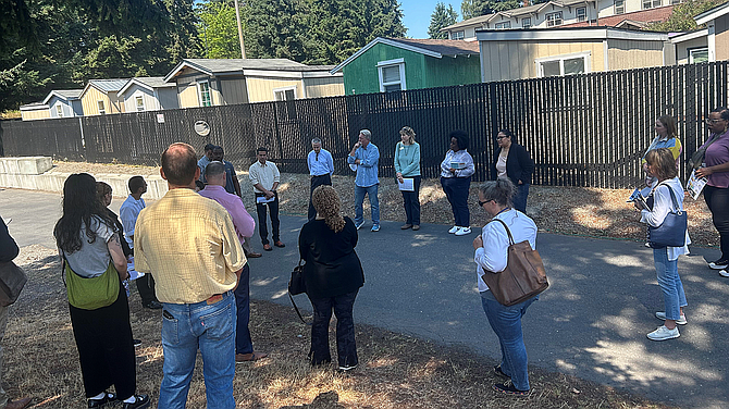 Council members toured two homeless sites in Tacoma.