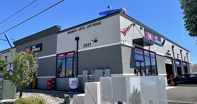 The front of RNR Tire Express off East William Street in Carson City on Aug. 19.