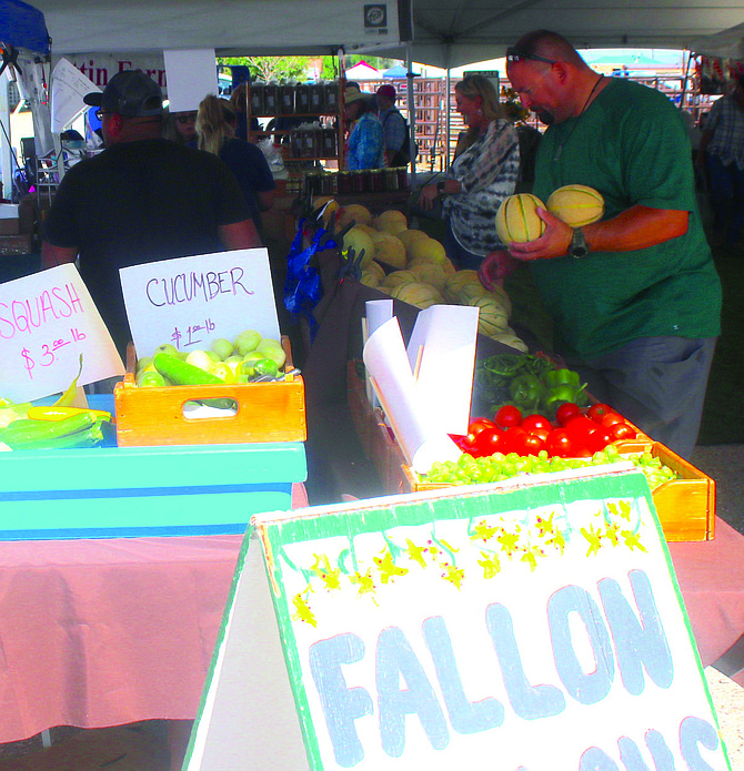 Fruit and vegetable stands are a favorite stop at the Fallon Cantaloupe Festival, which opens Friday.