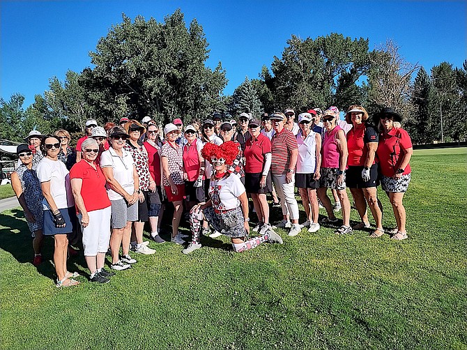 Participants in the Carson Valley Women’s Golf Club Hot August Nights Poker Run.