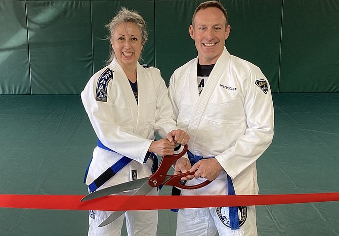 Dan and Kimberly Muller are ready on Aug. 10 to cut the ribbon on their Gracie Jiu-Jitsu Fallon training center.