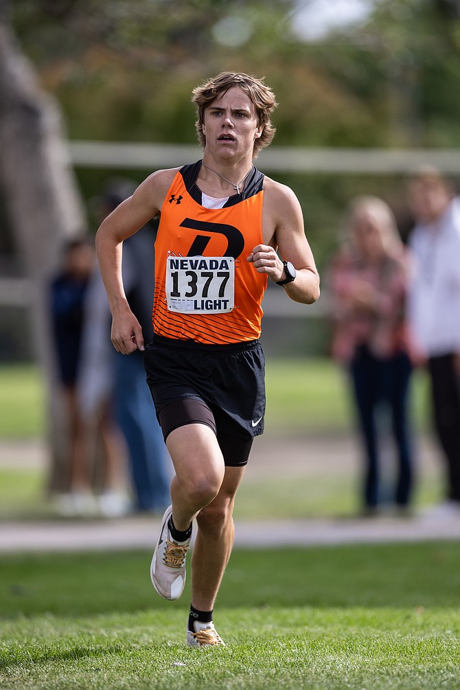 Douglas High senior Luke Davis competes in the Douglas Class Races this past Friday. Davis was third in the senior boys race.