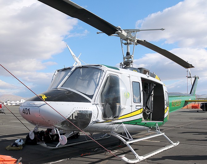 Nevada Division of Forestry helicopter 401 on display at Discovery Day at the Minden-Tahoe Airport last weekend.