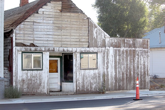 The former Gardnerville laundry sits along Main Street in downtown on Thursday morning, awaiting its eventual demolition.