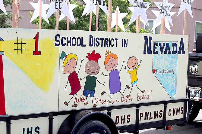 The We Deserve a Better Board entry at the Carson Valley Days Parade.