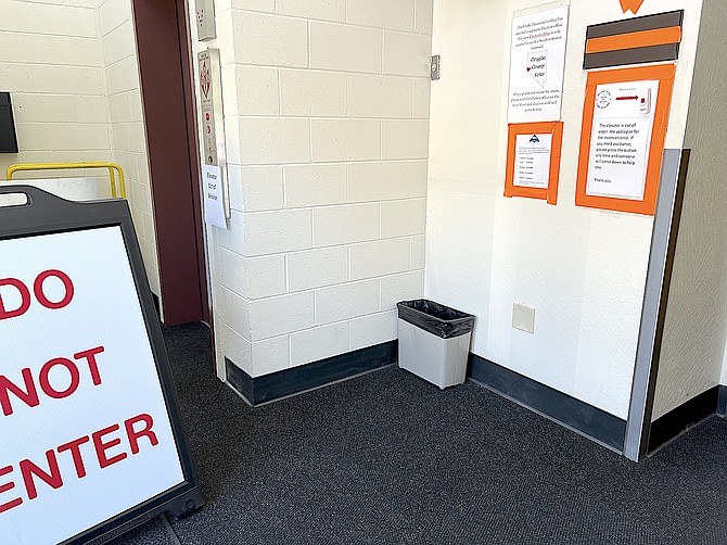 It doesn't appear as though people are supposed to use the elevator in the county courthouse.