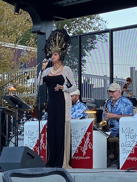 Jakki Ford with Mile High Jazz Band in August. They will perform at Gina's Good Life Music & Lounge on Tuesday, September 10.