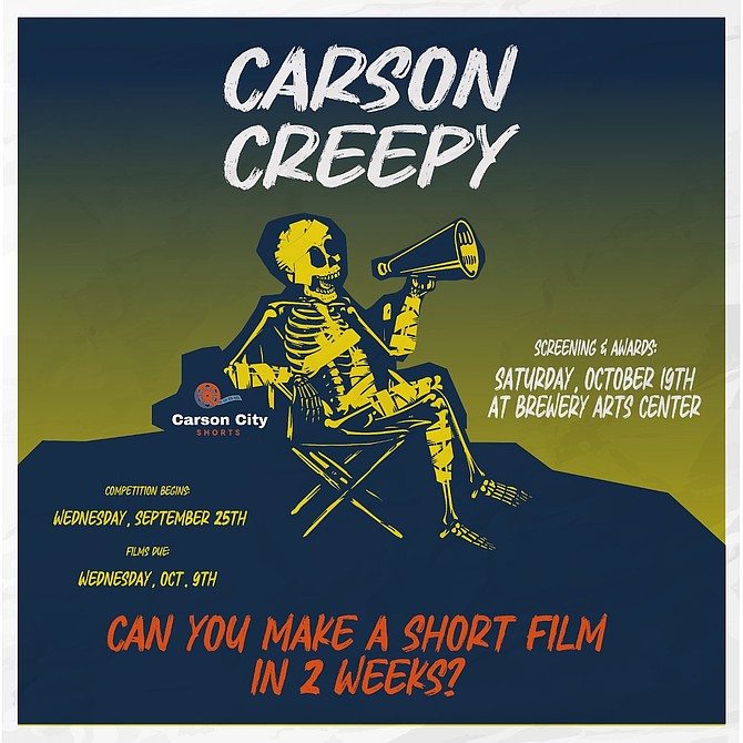 A promotional poster for the Carson Creepy Short Horror Film Competition.