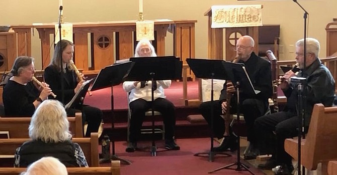 Consort Canzona musicians in concert at Shepherd of the Sierra in May.