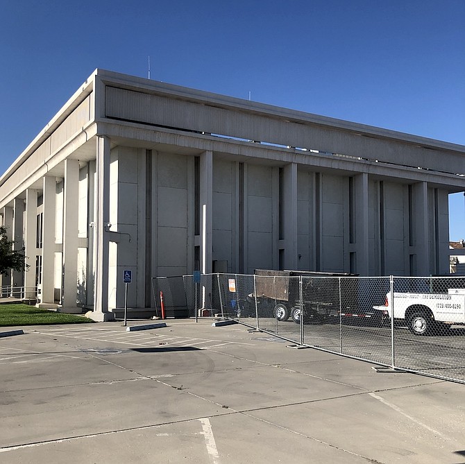 The old jail is being removed from the ground floor of the District Court building, forcing two county departments to relocate while work is done.