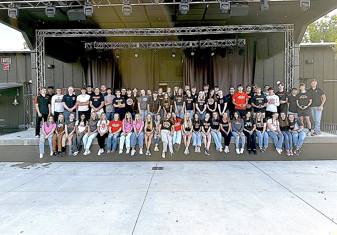 Douglas High School Block D students during the 2023 Memorial Scholarship Dinner at TJ’s Corral.