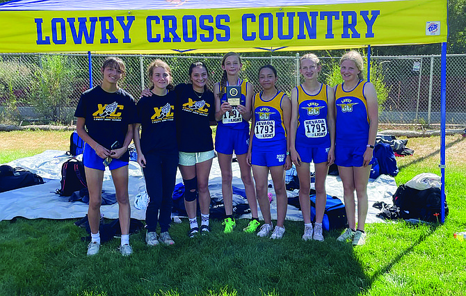 The Lowry High School girls cross country team finished second at the North Tahoe Madman Mills Invitational