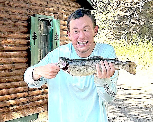 Pioneer, Calif., resident James Blume with a 2.36-pound rainbow he caught in the East Fork of the Carson River.