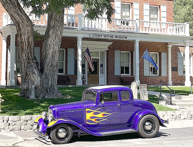 Frank Dressel captured this photo of a hotrod parked in front of the Genoa Courthouse Museum at last weekend's car show. The car action moves down to the Topaz Lodge today and Saturday.