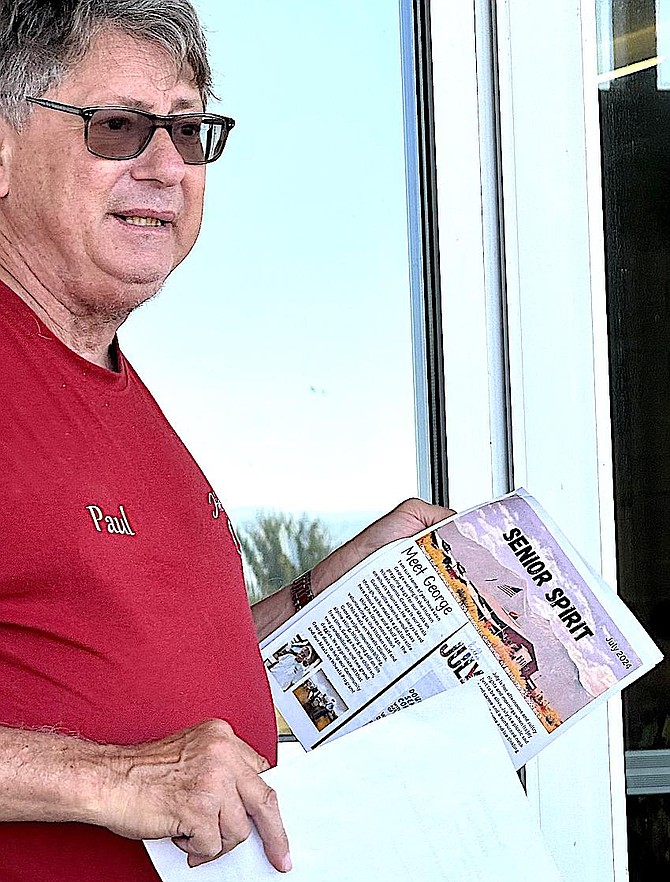 Paul Osserman at a meeting of the Minden Rotary Club.