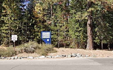 The Glenbrook Historic Marker at Highway 50 and Kelly circle