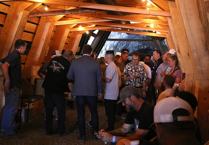 The beamwork inside the Sutro Tunnel was custom-milled with massive timbers by Simerson Construction and helps to preserve some of the original Sutro arch, which was developed with smaller beams.