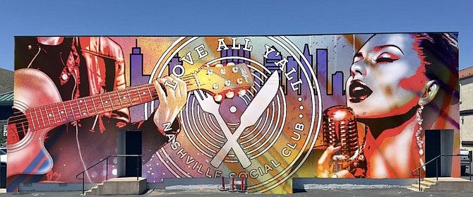 The proposed mural design from Reno artist Bryce Chisholm, who will paint the east-facing wall of the Nashville Social Club in downtown Carson City during the Murals and Music Festival Sept. 26-28.