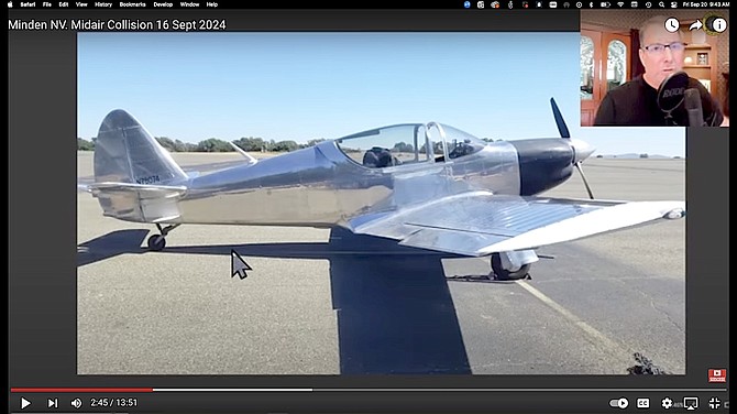 A screen shot of Donald Bartholomew's 1946 Globe Swift GC-1B.