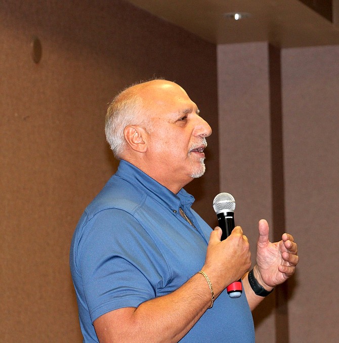 Nevada Lt. Gov. Stavros Anthony speaks at a Carson City Chamber of Commerce luncheon at Gold Dust West on Sept. 26, 2024.