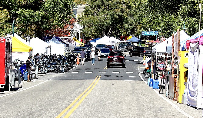 Downtown Genoa on Friday afternoon. The town closes at 7 a.m. today in preparation for the event which starts at 9.