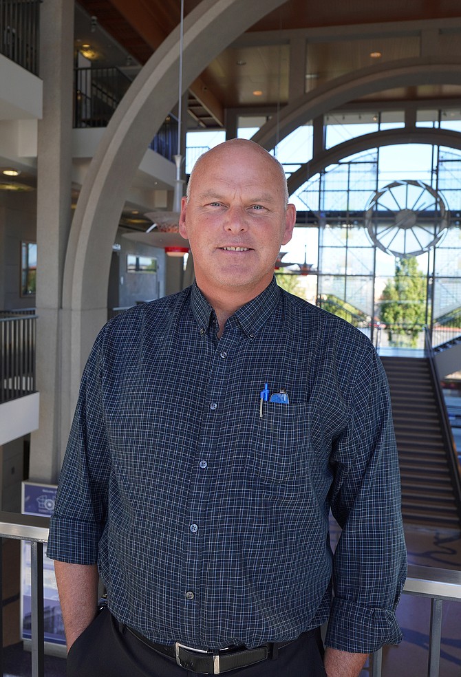 New Everett Transit director Mike Schmieder inside Everett Transit.