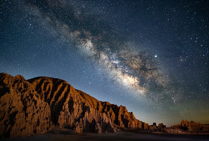 Cathedral Gorge State Park Starry Skies. Travel Nevada Photo