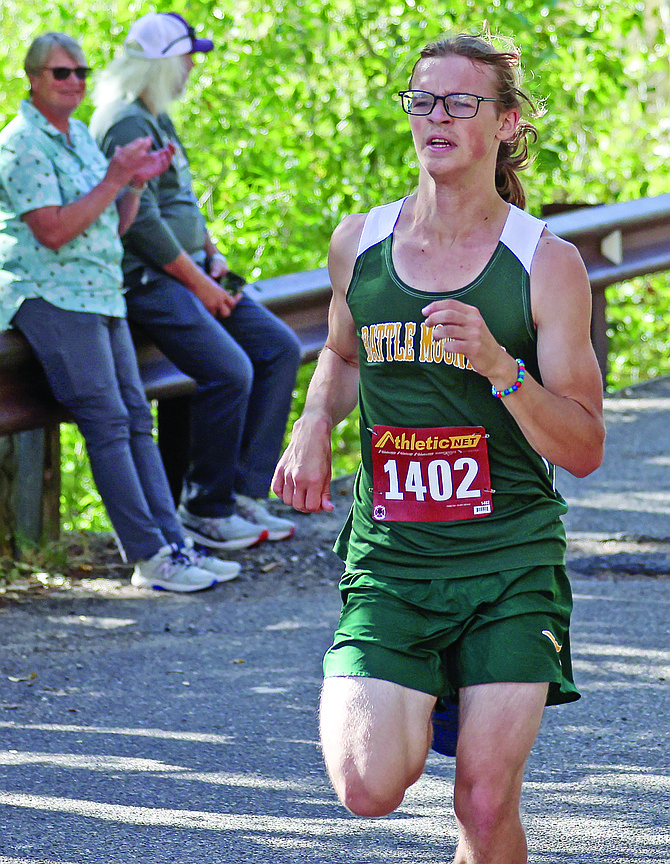 Battle Mountain's Sean Doney runs in Elko earlier in the year.