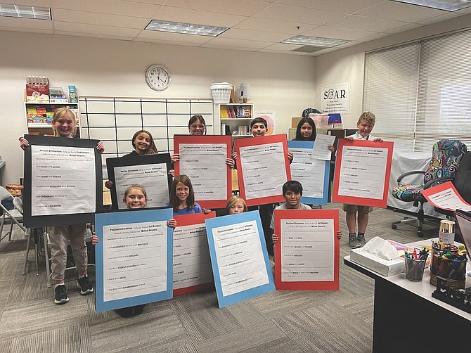 Top, from left: Student council members at Numa are Harper Conley, Kaylee Montalvo, Alysse Stuve, Kaleb Aguilar, America Ibarra and Aberum Plants; bottom, from left: Marissa Aguilera, Daphne Beach, Winter Rose Buttz, and Landyn Gishie.