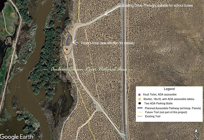 An aerial view of the Ambrose Canyon project provided by Carson City.