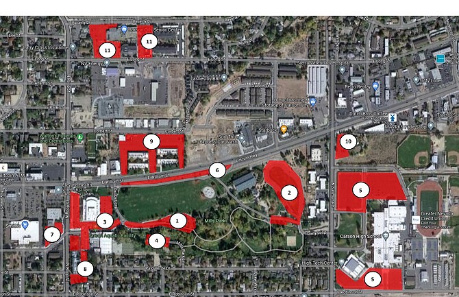 A parking map for the BOOnanza event at Mills Park on Oct. 24.