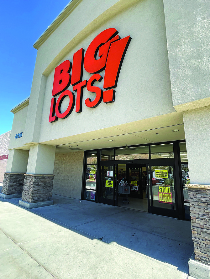 Outside Big Lots on Oct. 14, a closing sign present on the front door.