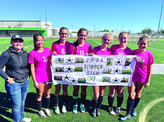 The Wave girls soccer team recognized seven seniors before Saturday’s win over Dayton to stay unbeaten in league play.