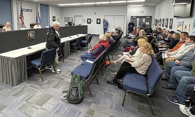 Residents in the boardroom of the Carson City Community Center for the Regional Transportation Commission meeting on Nov. 8, 2023.