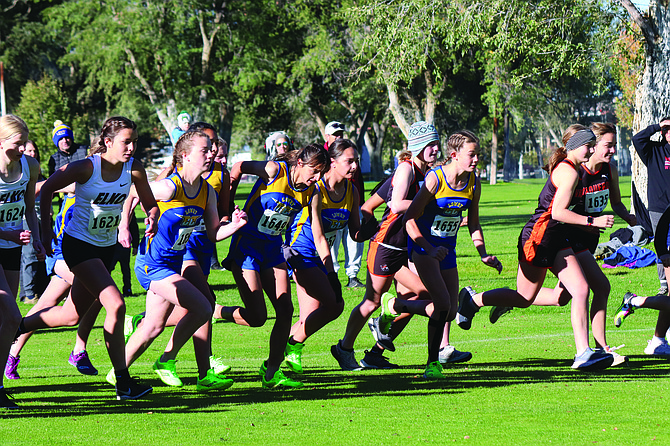 The Lowry girls take off from the starting line.