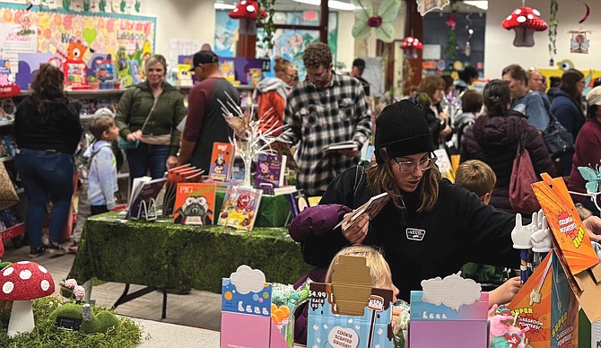 Lahontan families gather in the library for the Enchanted Book Fair.